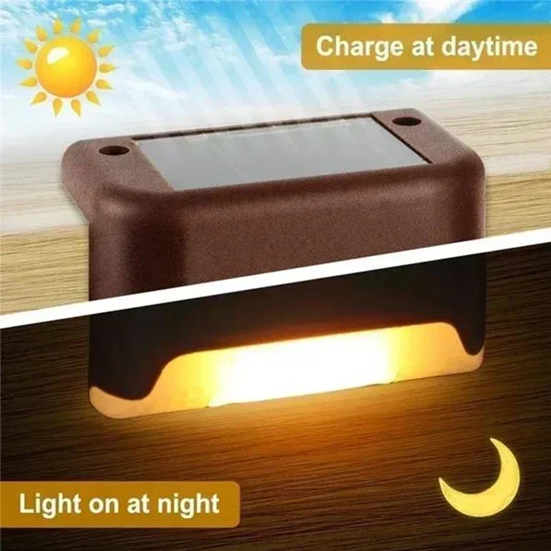 Imagem -02 - Impermeável Led Solar Deck Lights Luzes ao ar Livre Escadas de Trilho Cerca Quintal Pátio e Caminho 12 Pack