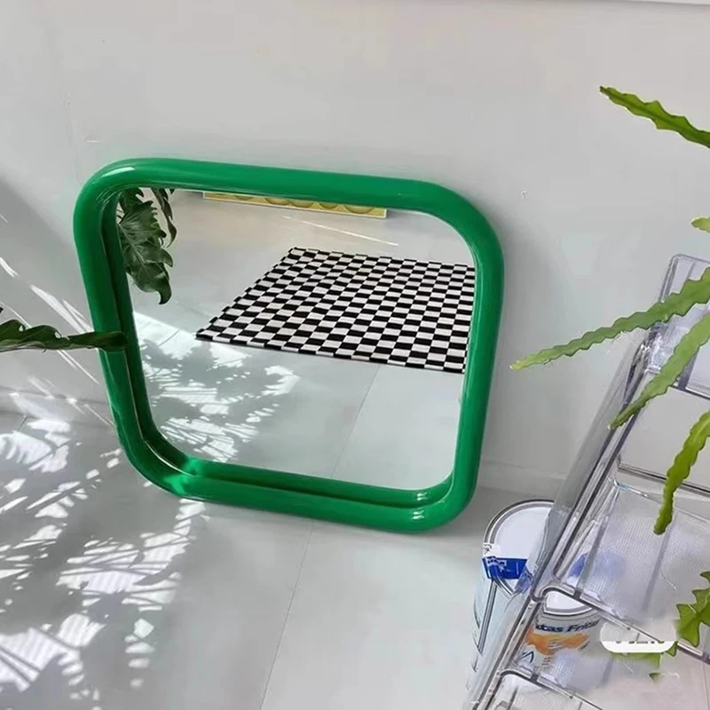 مربع الفن المرآة البالونية الشمال لطيف خلع الملابس الجمالية المحمولة جدار مرآة عتيقة مستحضرات التجميل غير تقليدي Espelhos ديكورات المنزل