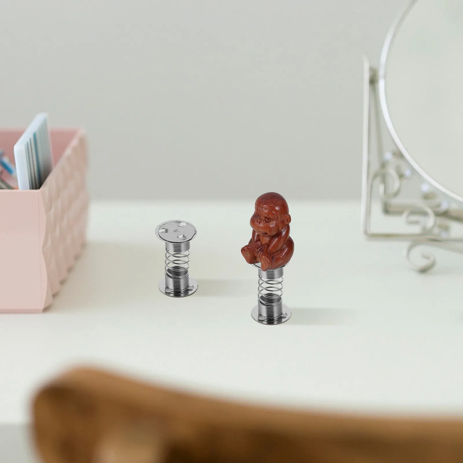 10 Stück Federbasis für Auto-Armaturenbrett, Wackelkopf-Basis für DIY Auto-Ornamente, Armaturenbrett-Dekorationen, Metallfeder