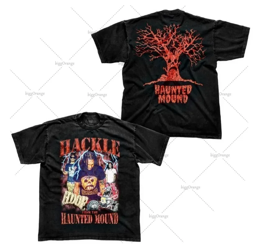 

Gothic Harajuku Y2K Graphic Top Men Retro Punk Streetwear Vintage Tee Trendy Strange Event Print Pure Cotton Oversized T-shirt