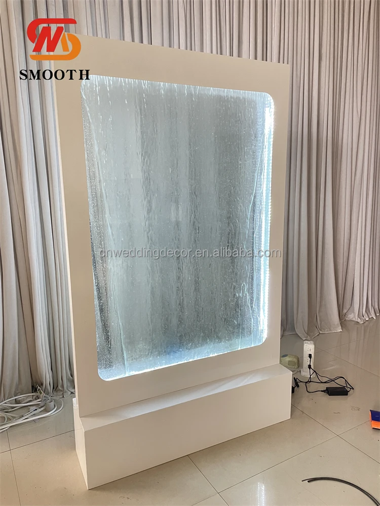Customization.SMOOTH Welcome Sign LED Bubble Screen Water Curtain Clear Running Water Waterfall Backdrop Wall
