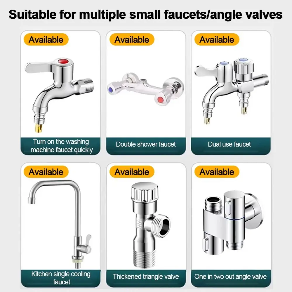 

New Triangle Valve Faucet Handle Small Spout Universal Dish Basin Handle Quick Open Valve