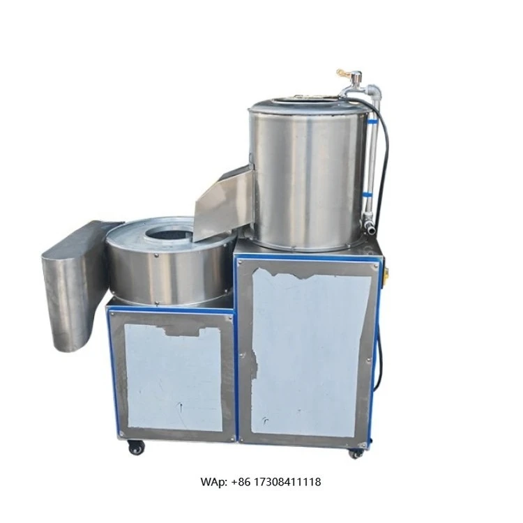 

Potato cleaning and peeling Commercial electric potato chip slicer Potato peeling machine