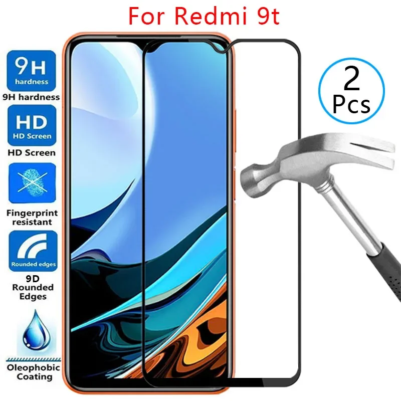 9d screen protector tempered glass case on redmi 9t cover for xiaomi redmi9t readmi redmy remi 9 t t9 protective phone coque bag