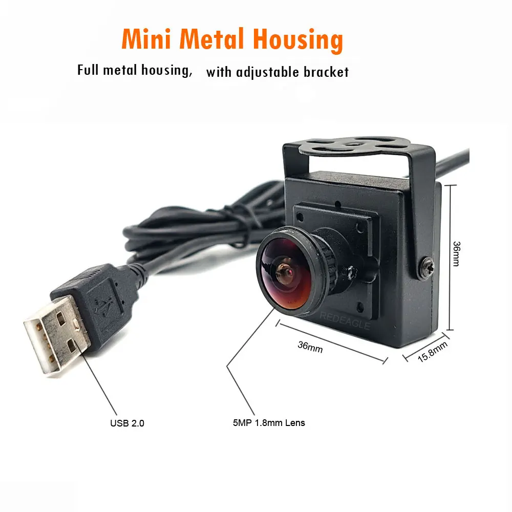 160 Degree Wide Angle 2K USB HD PC Webcam Mini 4 MegaPixel 30fps High Speed Video Live Streaming Camera UVC Plug And Play