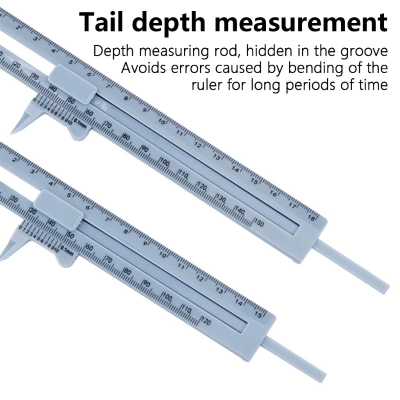 Пластиковый штангенциркуль с двойной шкалой, микрометр для измерения диаметра ювелирных изделий
