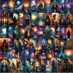 10/30/72PCS Dark Tarot Cards Cool Stickers Decoration For Phone Laptop Notebook Skateboard Bike Car Wall Decals DIY Toys Gift