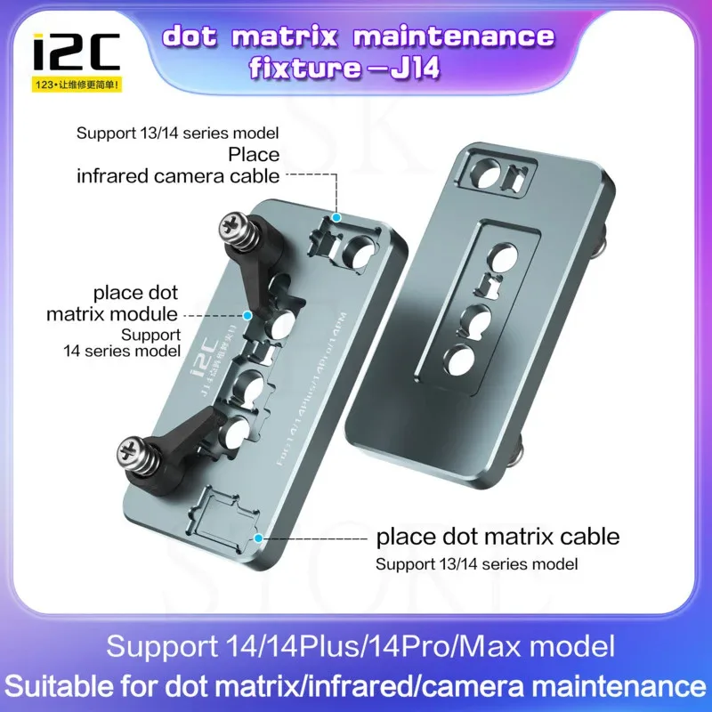 I2C J14 Calibrator Fixture Face ID Precision Positioning Holder Dot Projector For iPhone 14 Series Face ID Repair