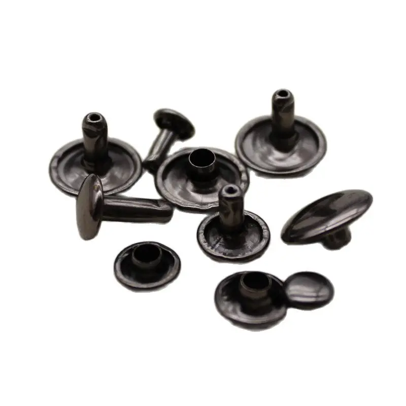 Metal Double Cap Rivets Stud Round Nail Rivet For Leathercraft Accessories Repair Shoes Bag Belt Clothing Garment Decoration