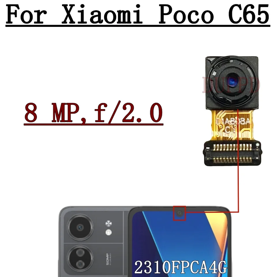 Front Rear Camera For Xiaomi Mi Poco C65 2310FPCA4G, 2310FPCA4I