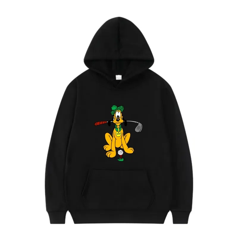 ديزني هوديي جديد كنزة بغطاء رأس من الصوف Y2k الرسوم المتحركة هوديي البلوز مع جيوب الخريف والشتاء زوجين نمط بلوتو البلوز