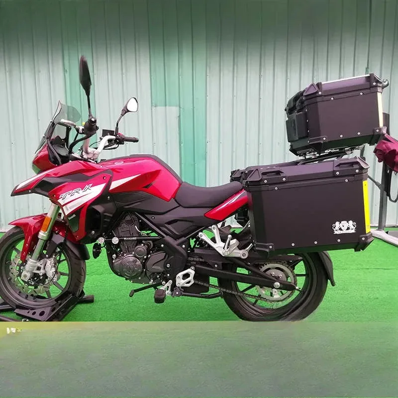 Motorcycle Aluminum Alloy Luggage for Benelli TRK251 Tail Box & Side Boxes with Lining  Side Frame Mounting Rack Storage Cases