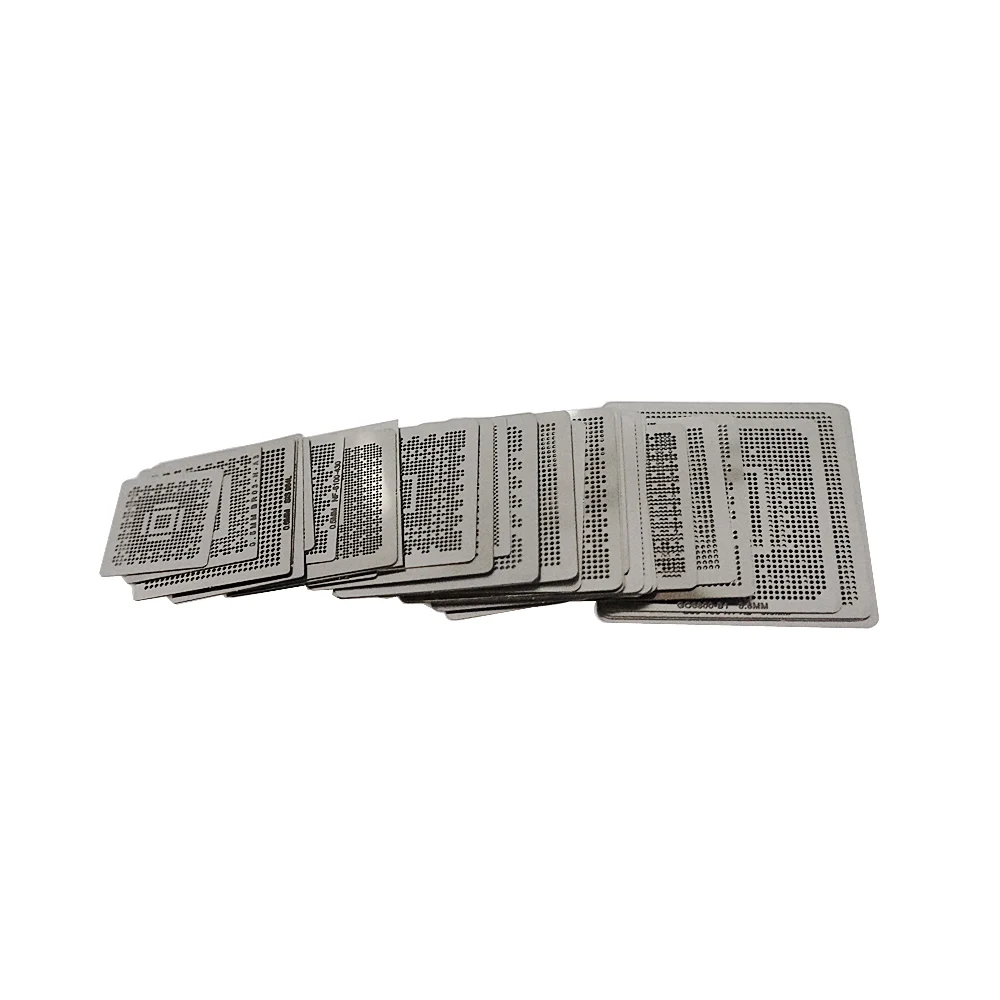 LY 27pcs Universal Direct Heating Stencils BGA Rework Station Tools for Chips Reballing