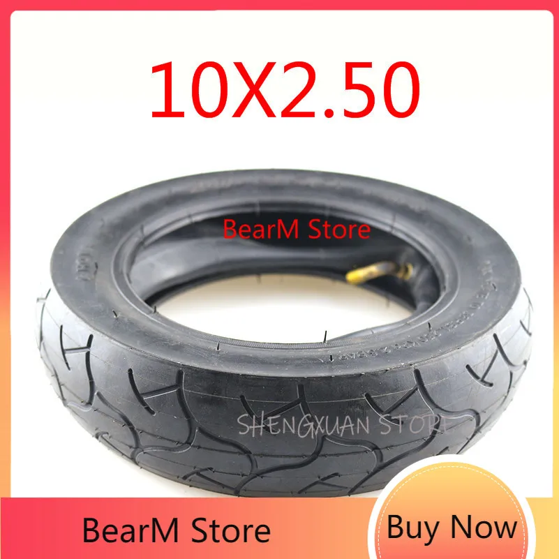 Tires 10 x 2.50 inch Black X2.50 for Electric Scooter Balance Drive Bicycle Tyre   tyre and inner tube