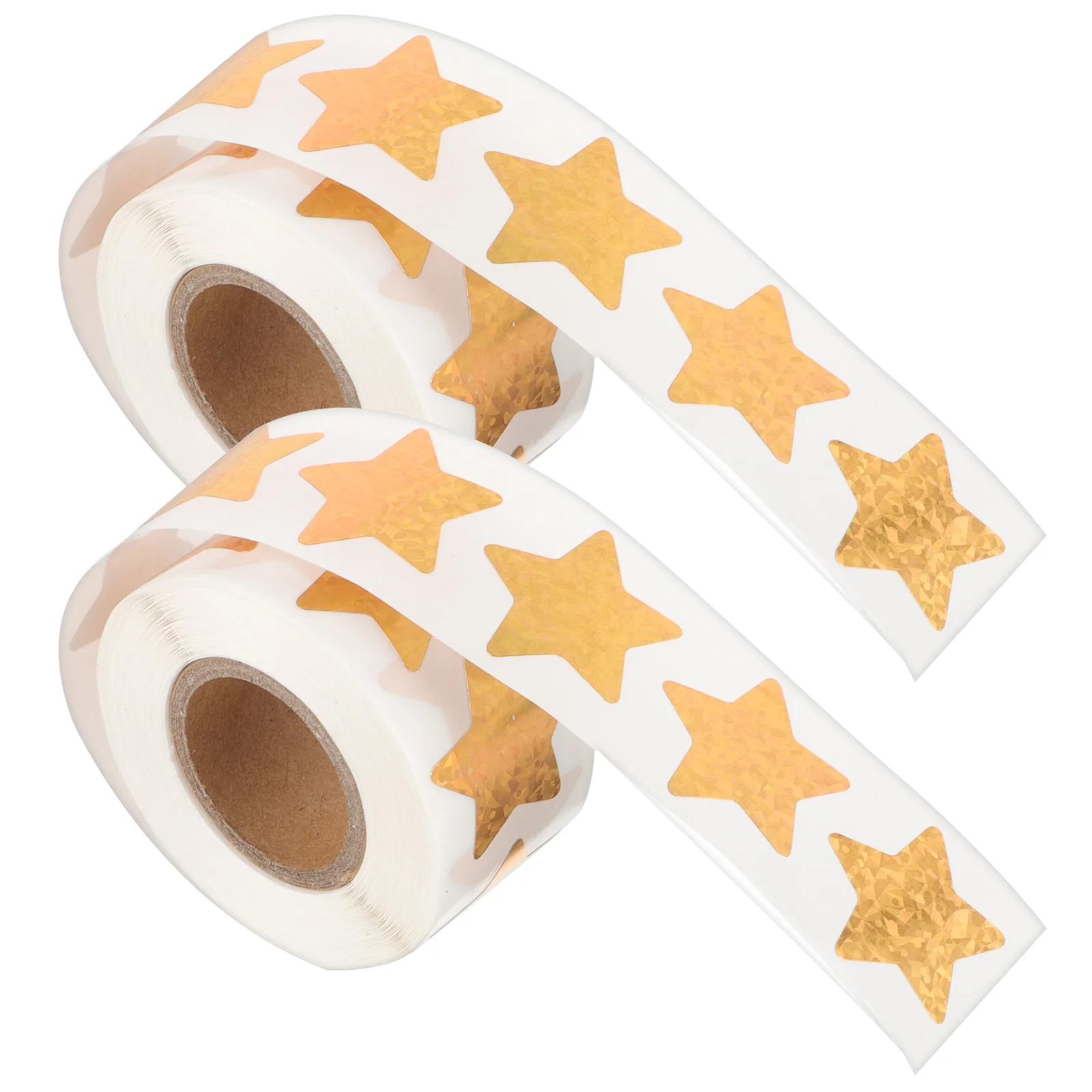 

2 Rolls Glitter Star Sticker Kindergarten Decals Metal Gift Packaging Stickers Aluminum Mold Student