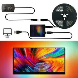 Immersive TV PC Background Light Strip RGBIC LED Strips HDTV Computer Monitor Screen Color Sync Smart Life Control Ambient Lamps