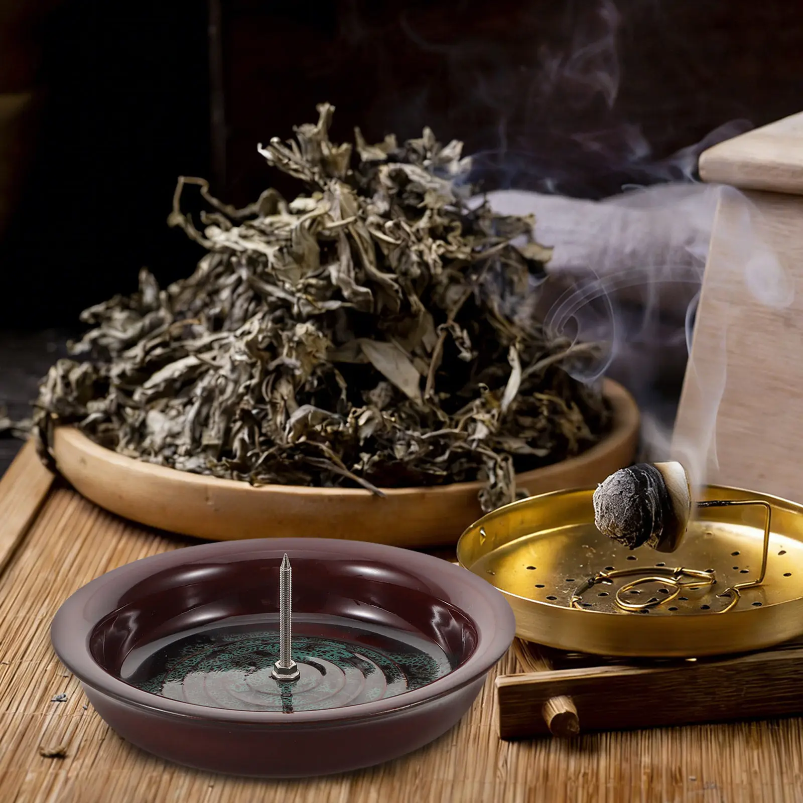 

Moxibustion Base with Stable Platform Multi Functional Use for Foot Hand Acupuncture Heat Stimulation Detox Support