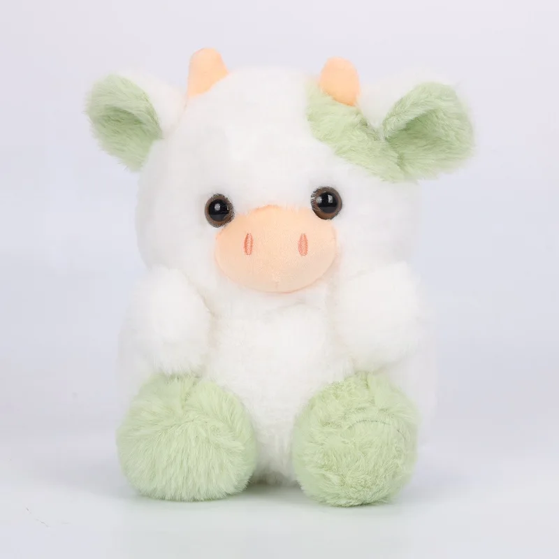 Kawaii Strawberry Cow Plush Toy for Children, Soft Doll, Multicolor Pillow, Holiday Gift, 20cm