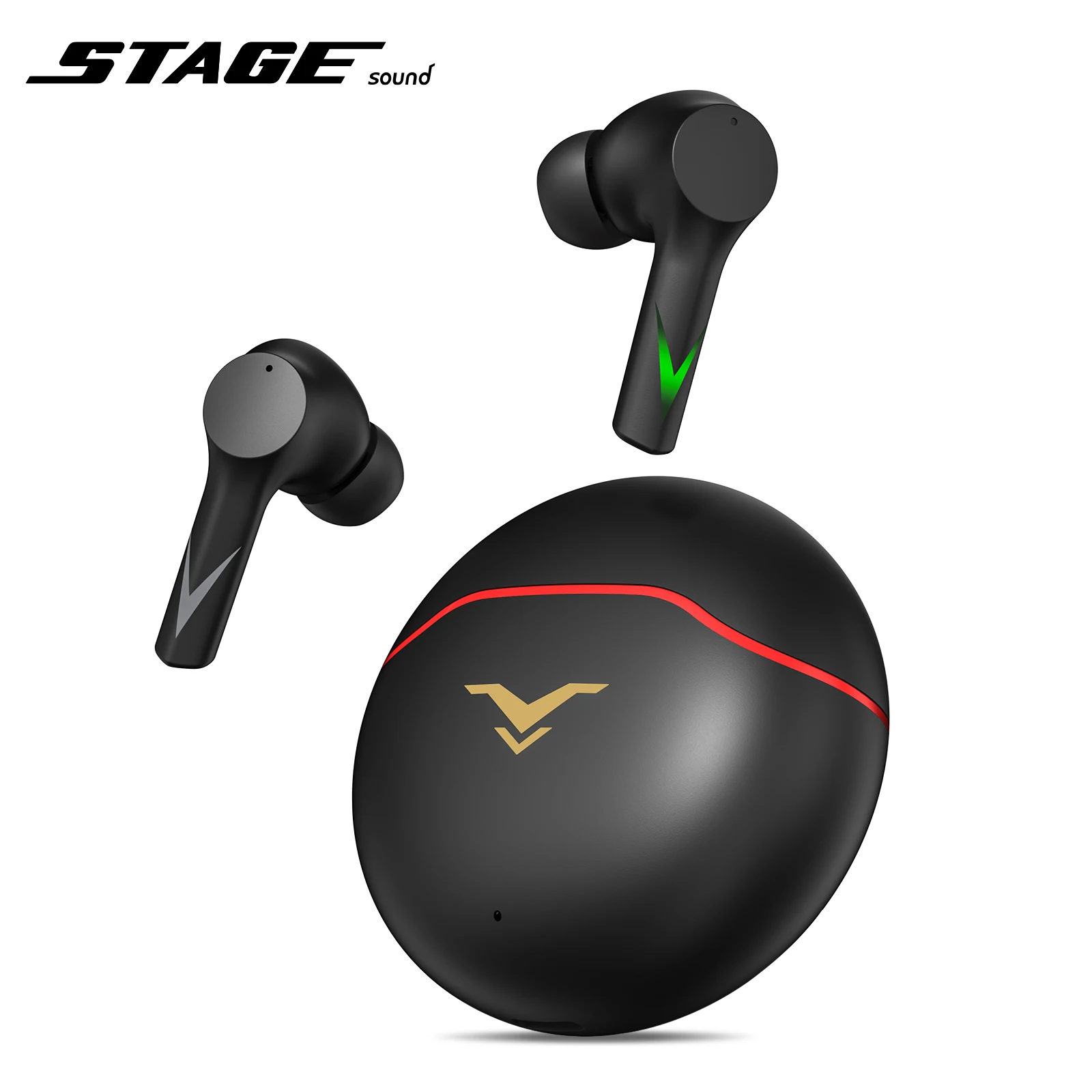 

StageSound Wireless Earphones, Bluetooth Earbuds with Extra Deep Bass, HiFi Stere Headphones with Low Latency for Gaming Sport