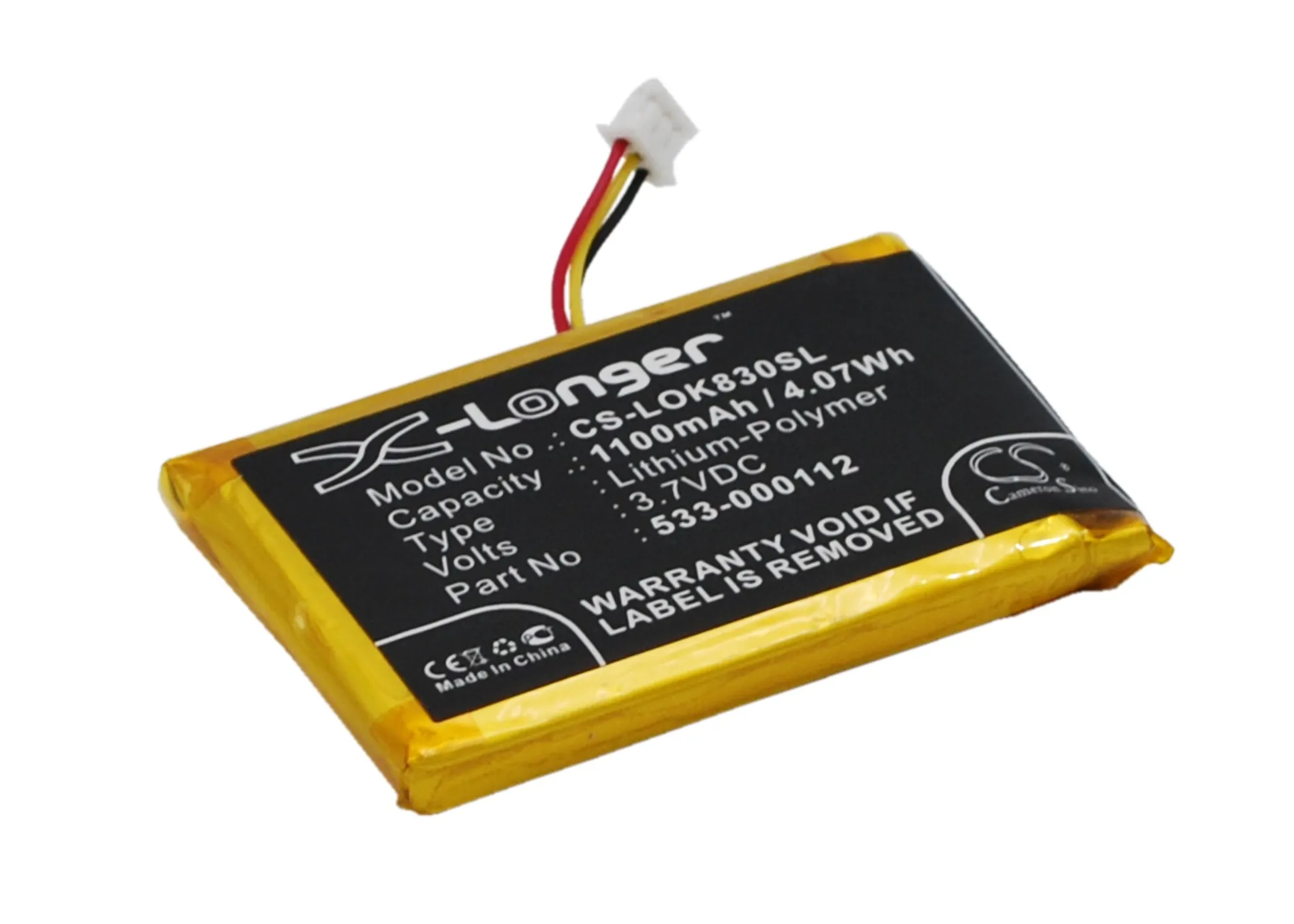100% NEW 1100mAh Keyboard Battery 533-000112, L/N 1406 for Logitech IIIuminated Living-Room Keyboa, K830