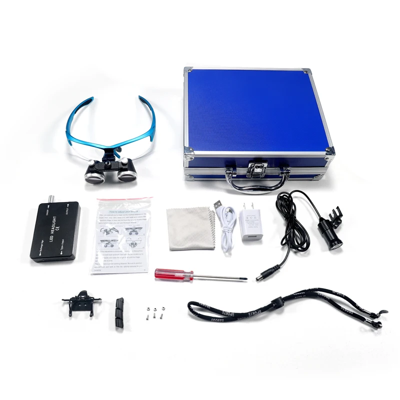 

Бинокулярная стоматологическая лупа с увеличением 3,5X-420, хирургическая лупа с фарами, светодиодная лампа для медицинской операции, лупа, лампа