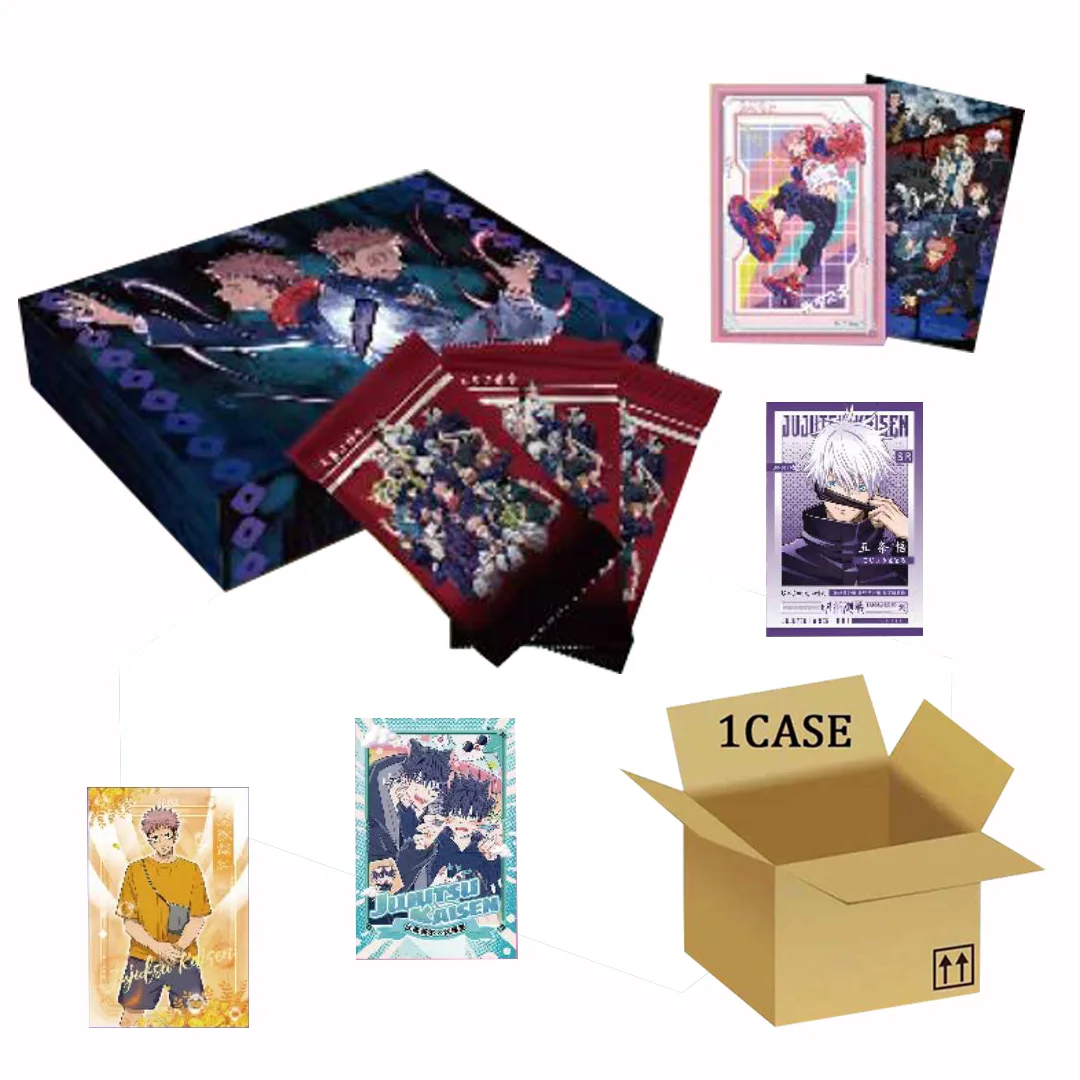 Wholesale Jujutsu Kaisen Collection Cards Case Da Yu Studio Random Dazzle Card Tri Fold Cards Classic Acg Perimeter Kids Toys