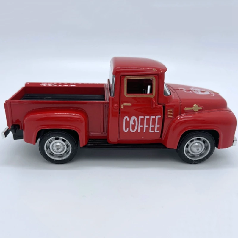 Coffee Bar Metal Truck Retro Pickup Mini Diecast Truck For Farmhouse Coffee Station Table Top Decor