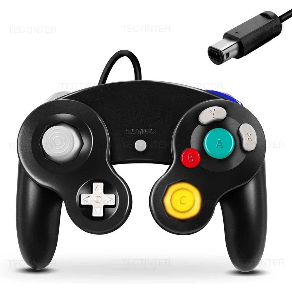 Control Clásico con Cable GC para Nintendo Gamecube, Wii, Wii U y Switch, Accesorios para Consola, Joystick para PC