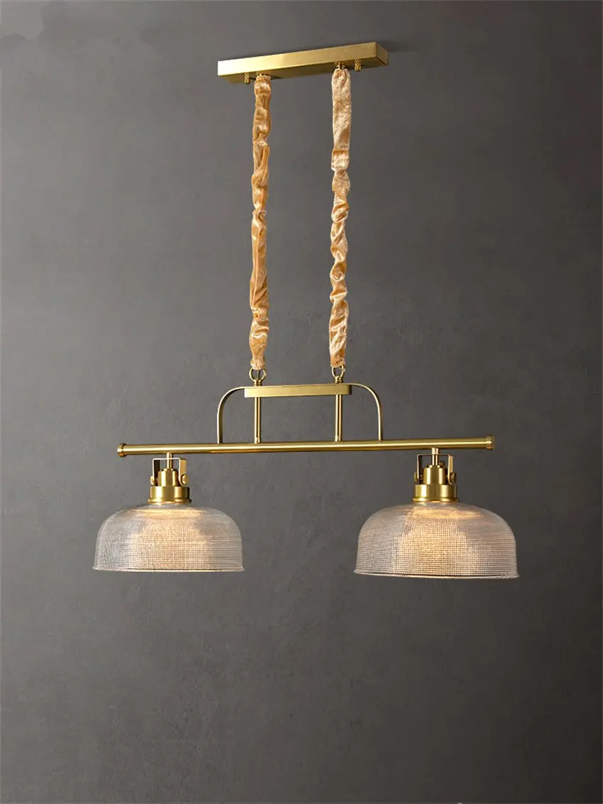 Luxury copper pendant lights dining room lamps modern Nordic designer dining table bar lamp American glass bedside pendant lamps