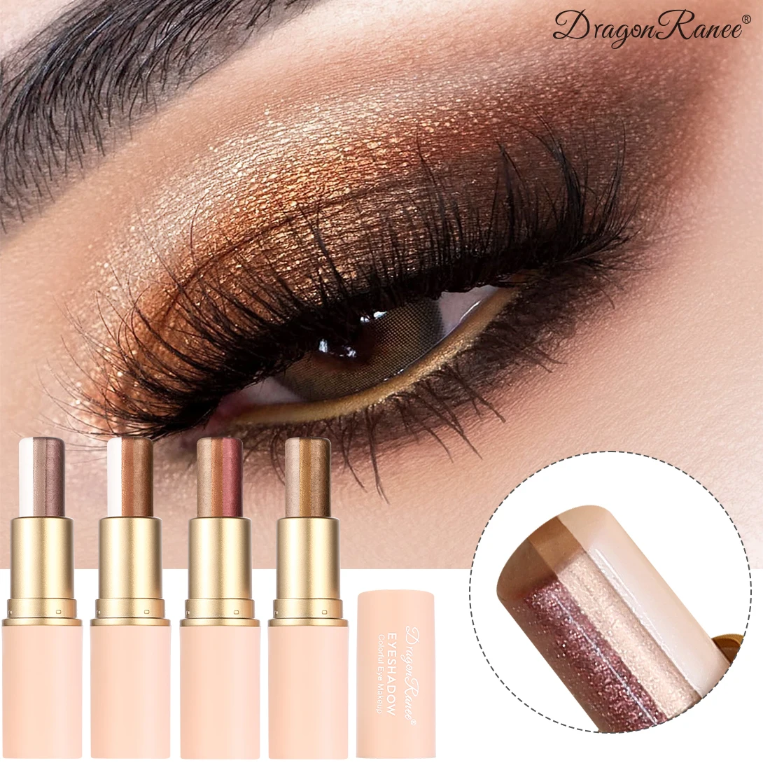Three-Color Eyeshadow, Pearlescent Pink and Brown Earth-Toned Eyeshadow, Waterproof and Long-Lasting, Suitable for Daily Use, Festivals, and Dates, a Must-Have Eyeshadow for Beginners