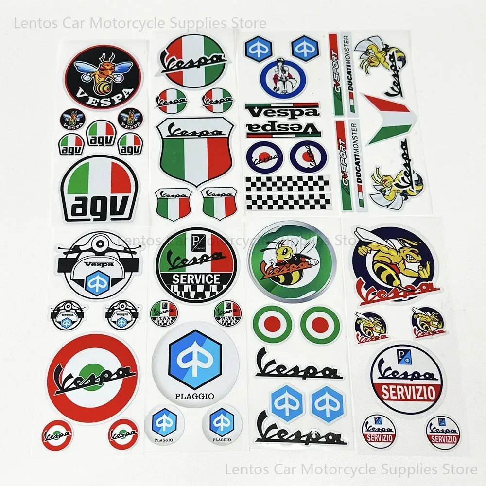Pegatina para motocicleta, casco, tanque de combustible, cuerpo, pegatina reflectante trasera, abeja adecuada para decoración de Vespa