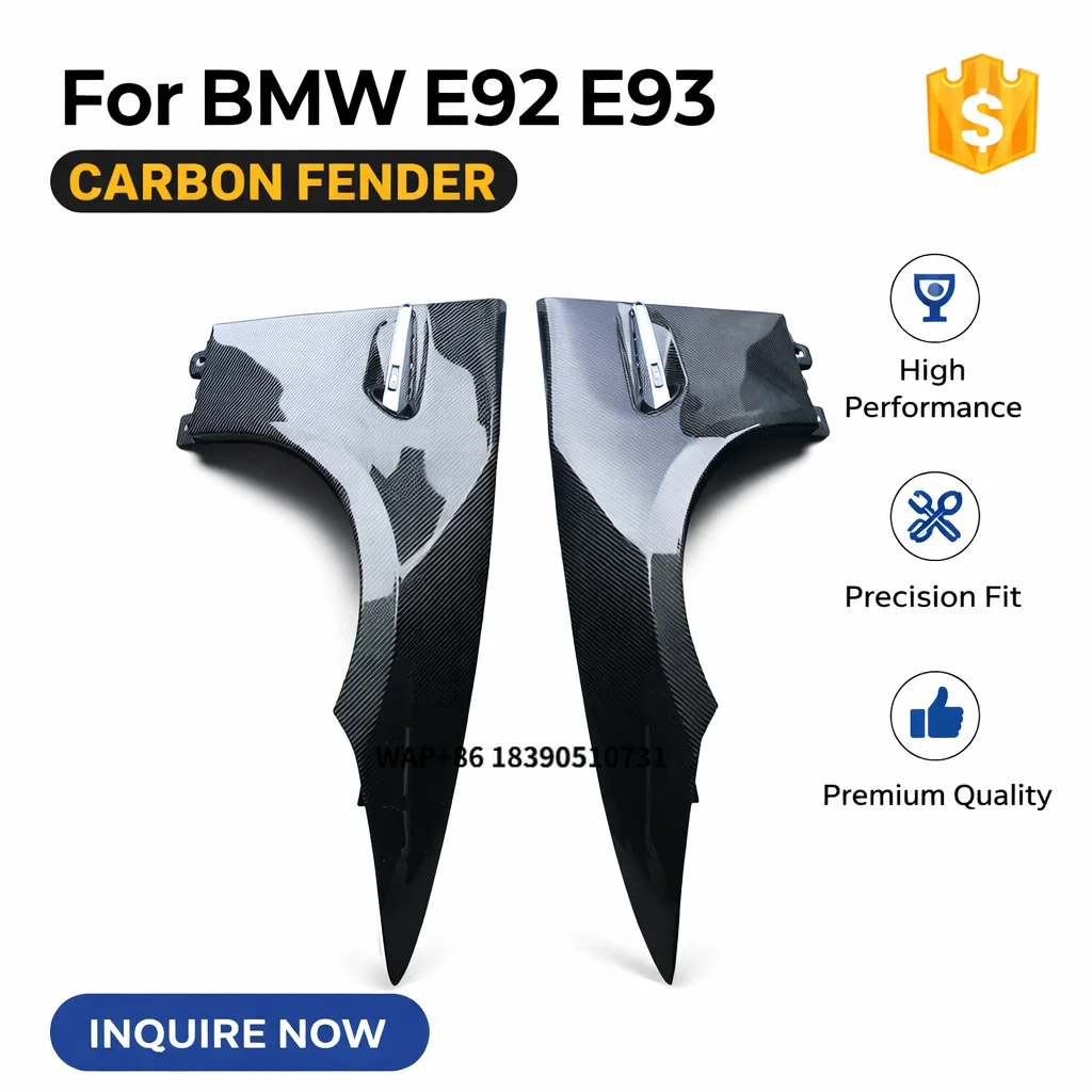 

Carbon Fiber Fenders for E92 E93 2007-2013 M3 Style Front Wings Replacement | Real Carbon OEM-Style Fit