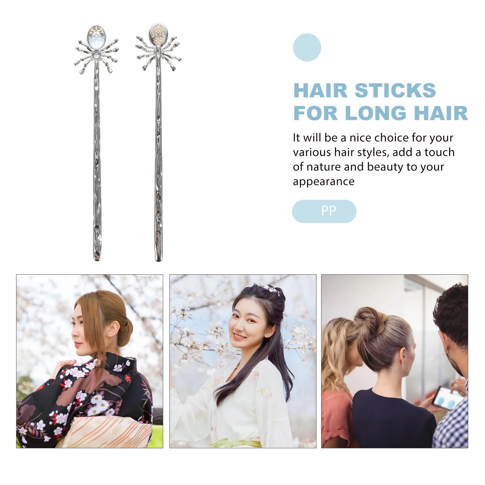 

Spider Stick Vintage Style Long Chopstick Bun Tool Chinese Hair Accessories Hairpin Elegant Hair Sticks Lightweight