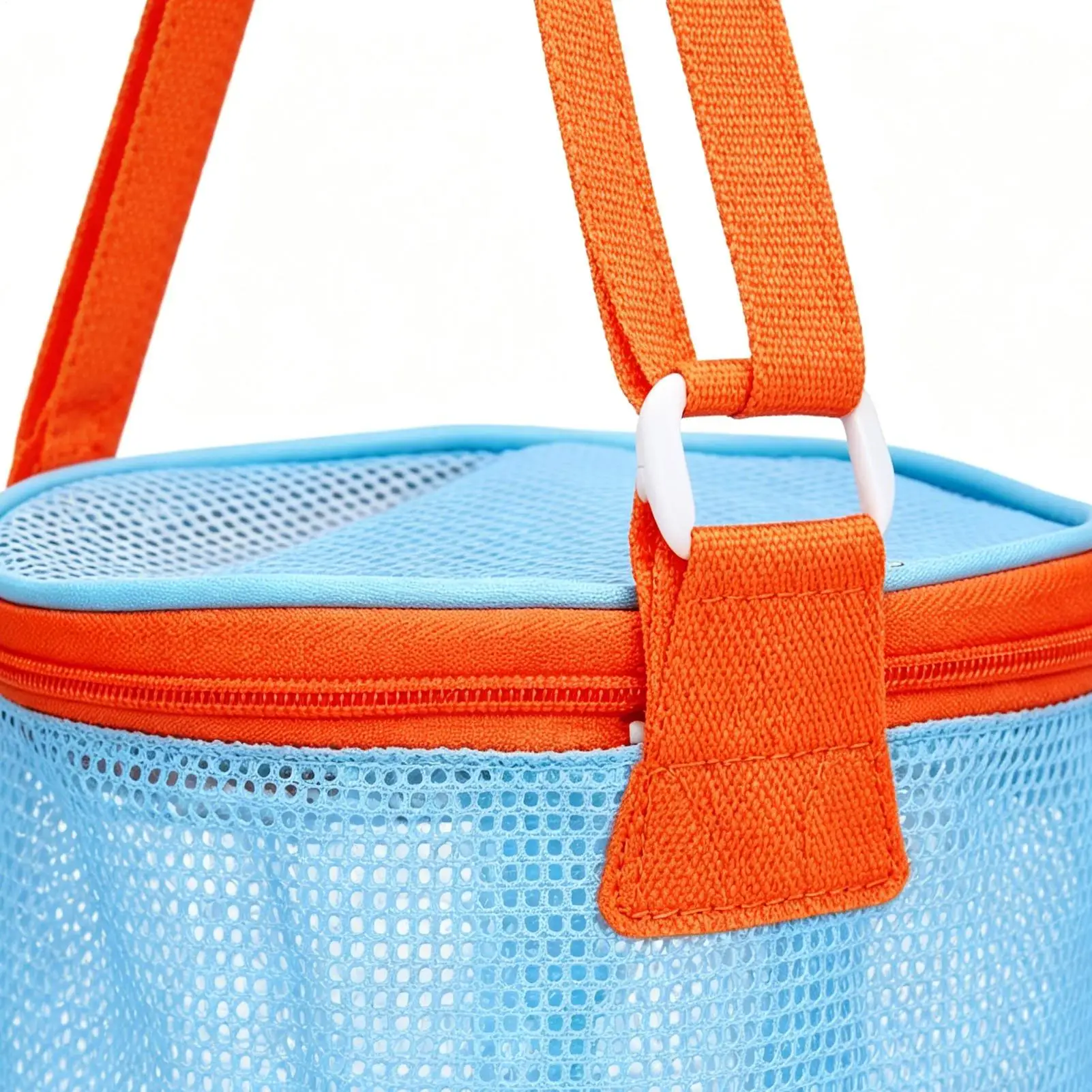 Sea Shell Bags For Beach 2 Pieces Adjustable Strap Sand Toys Storage Pouch Portable Sea Shell Bag For Travel Beach Vacation