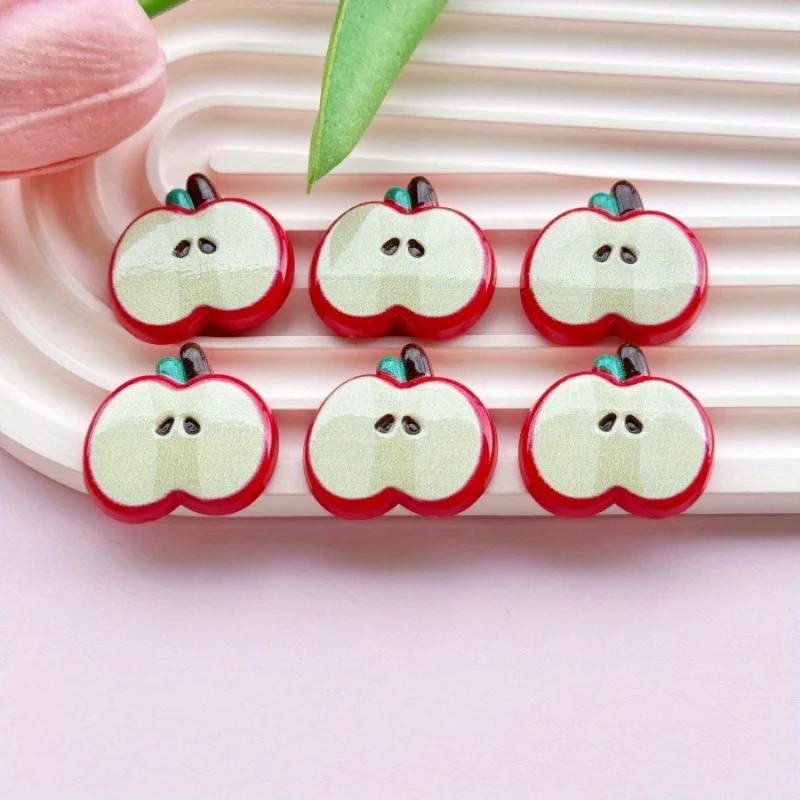 7pcs Apple Fridge Magnets - Cute Resin Kitchen And Office Decor, Unique Fruit Magnets, Suitable for Lockers