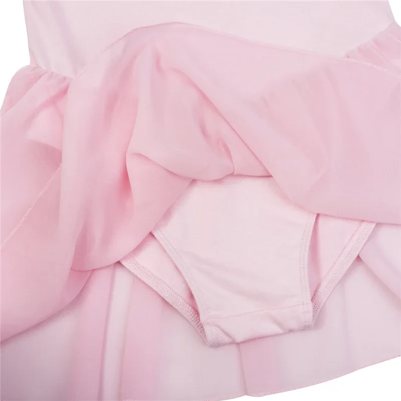 Robe tutu de ballet à manches longues pour enfants, jupe en tulle pour filles, vêtements de danse pour enfants, justaucorps pour ballerine