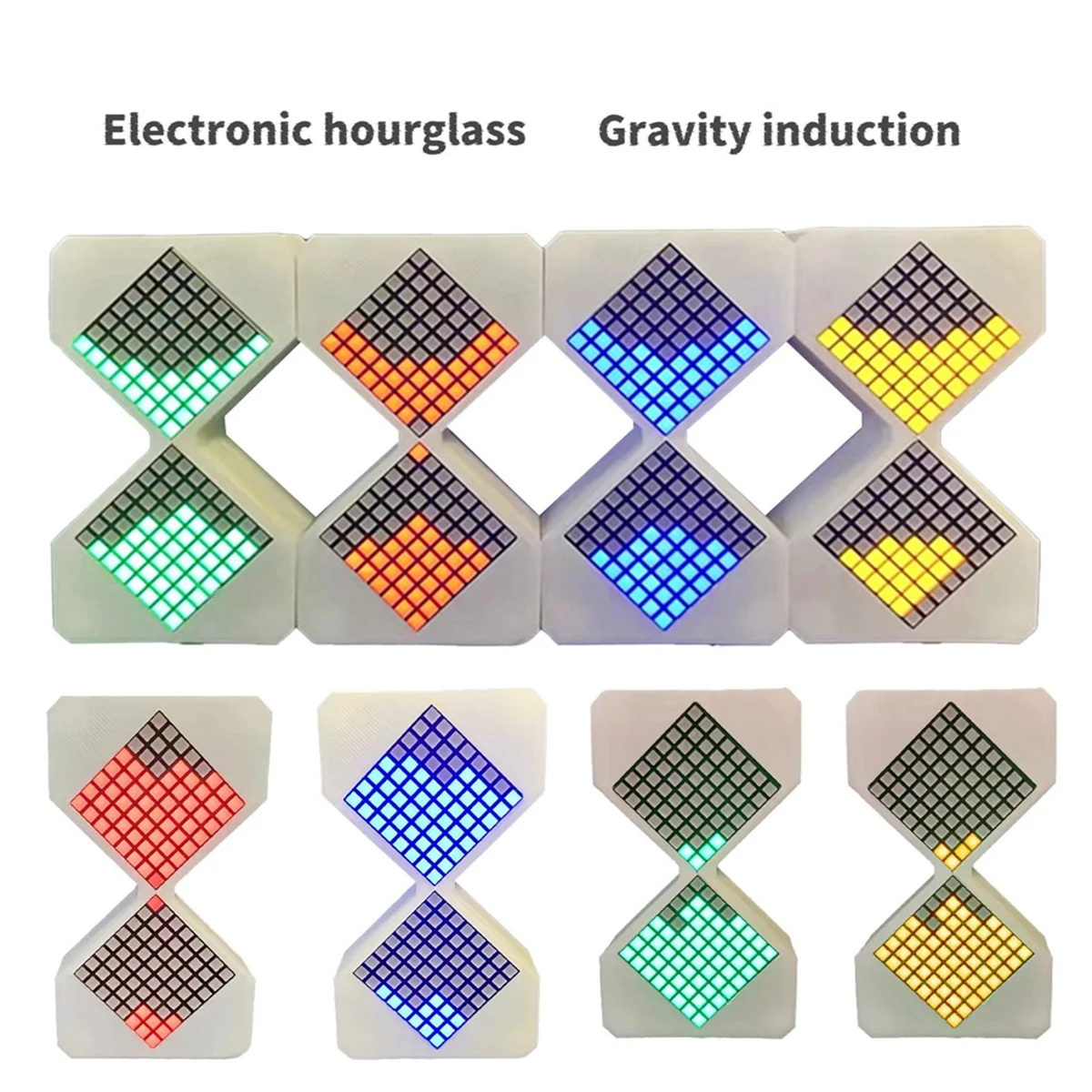 BFYL-LED Ampulheta Eletrônica Ampulheta Temporizadores DIY Digital Relógio de Areia Tempo Estilo Cyber Casa Aniversário Presente de Natal B