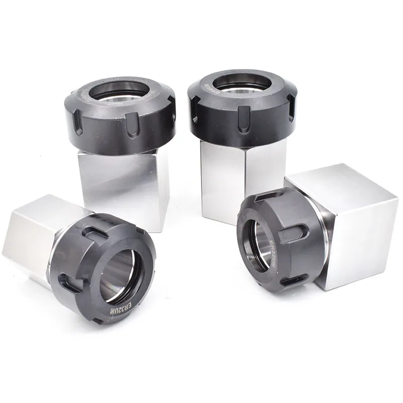 ER40 Spring Chuck Collet Holder square Hex ER32 Collet Block 45x65mm For cnc machine Lathe Engraving Machine