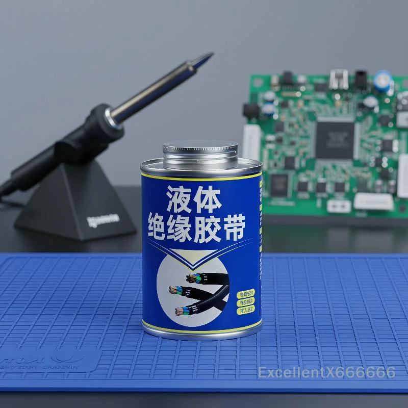 Black Fast Dry Liquid Electrical Tape 50ml 1Pcs Insulation Sealing Adhesive for Computer Phone Internal Circuit Fixing