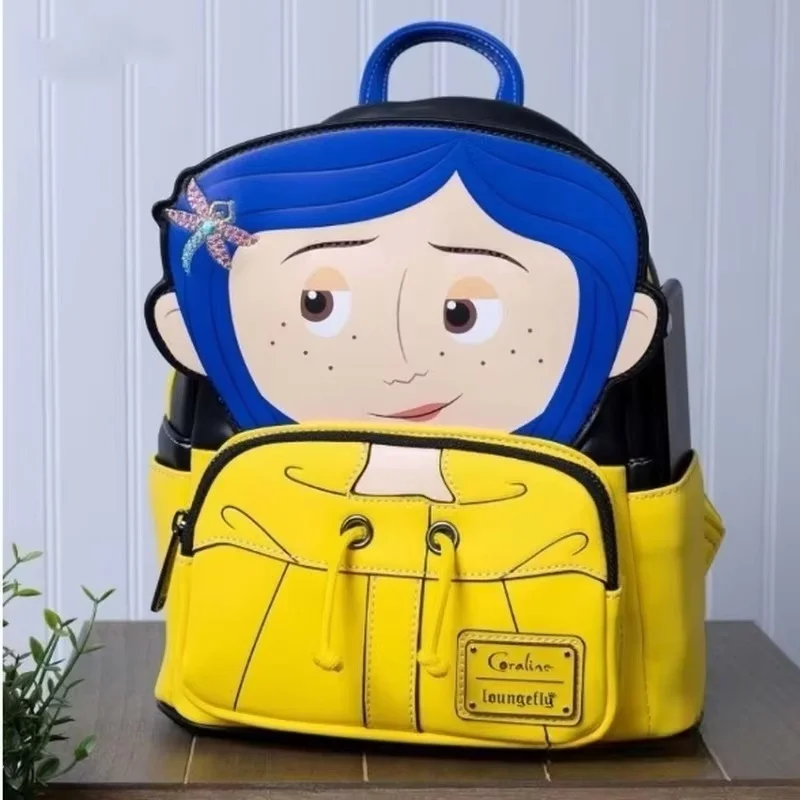 

Disney Loungefly Coraline & The Secret Door Peripheral Printed Double Shoulders Backpack Handbag Satchel Student Schoolbag