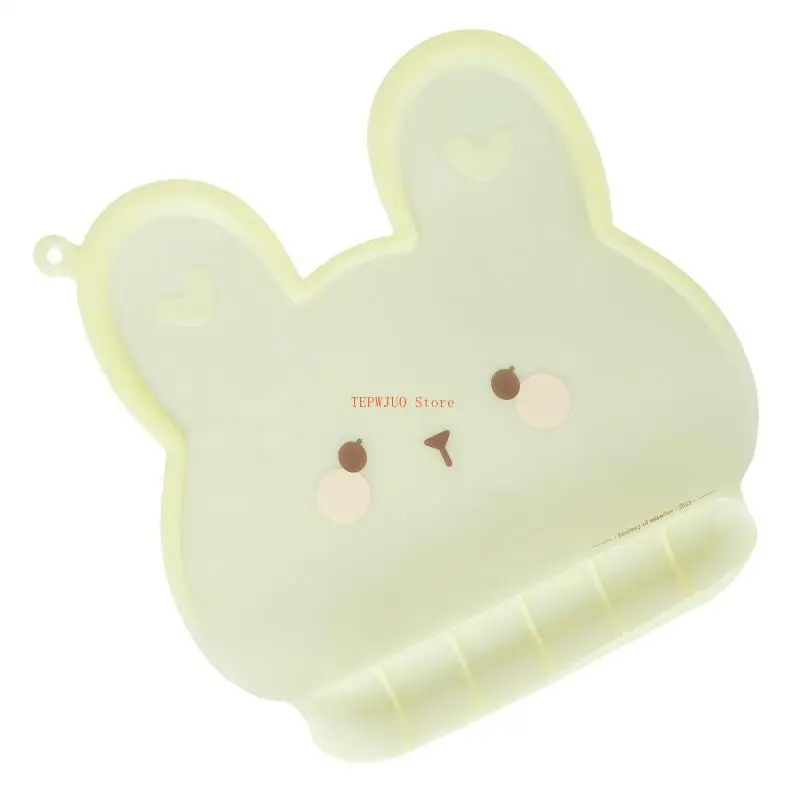 

U50F силиконовые салфетки в форме кролика с карманами для ловли еды, детские салфетки, тарелка для кормления детей, многоразовый