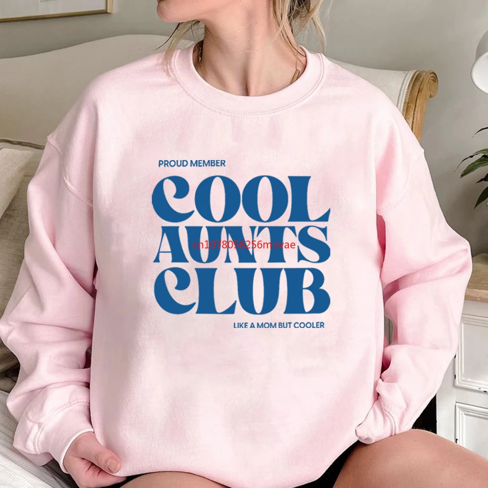 Cool Aunts Club Sweatshirt Cool Aunts Club Promoted To Aunt Shirt Aunt Sweater Future Aunt Gifts Women Long Sleeves Sweatshirts