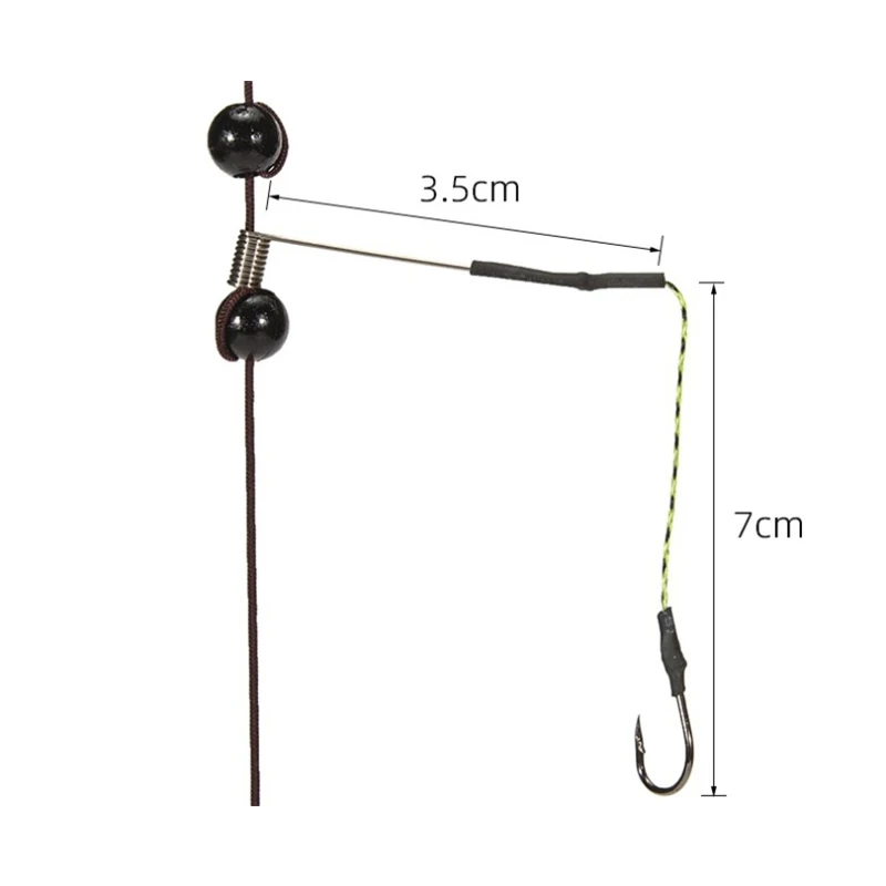 Fishing Artifact Larger And Fuller Careful Surface Treatment Leaddalima Wirehigh Carbon Steel 16.8mm × 10mm Hook Width 7.7mm