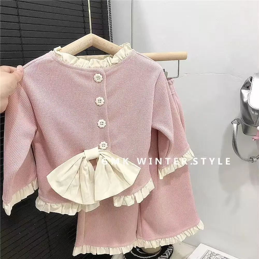

Kids Girl's Autumn Combination Autumn Fashionable Small Children's Clothing Baby Clothes Trousers Two-piece Set 90-140cm