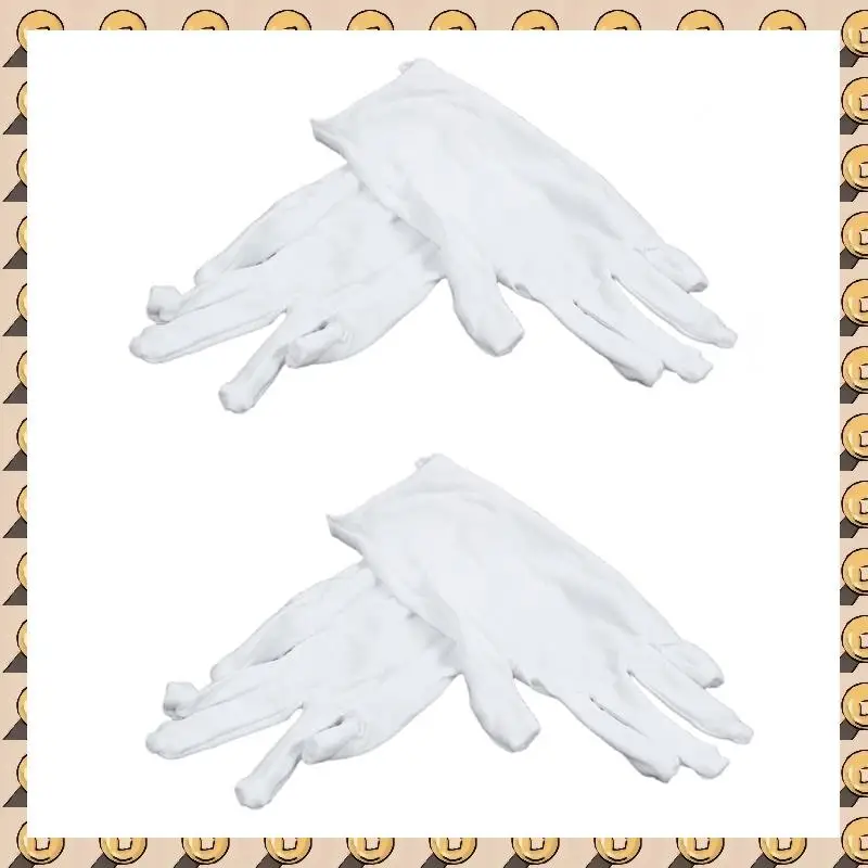 A003 2X ホワイト綿手袋帯電防止手袋家事労働者のための保護手袋
