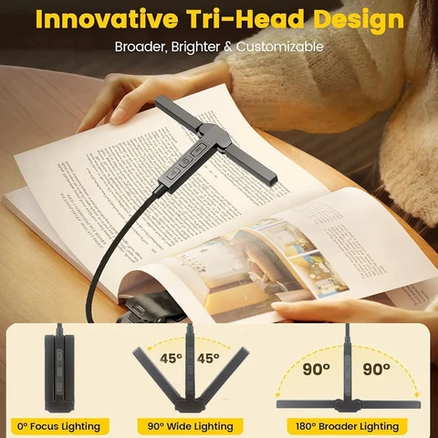 Мини-лампа для чтения USB, перезаряжаемая LED, 4 цвета — изображение продукта
