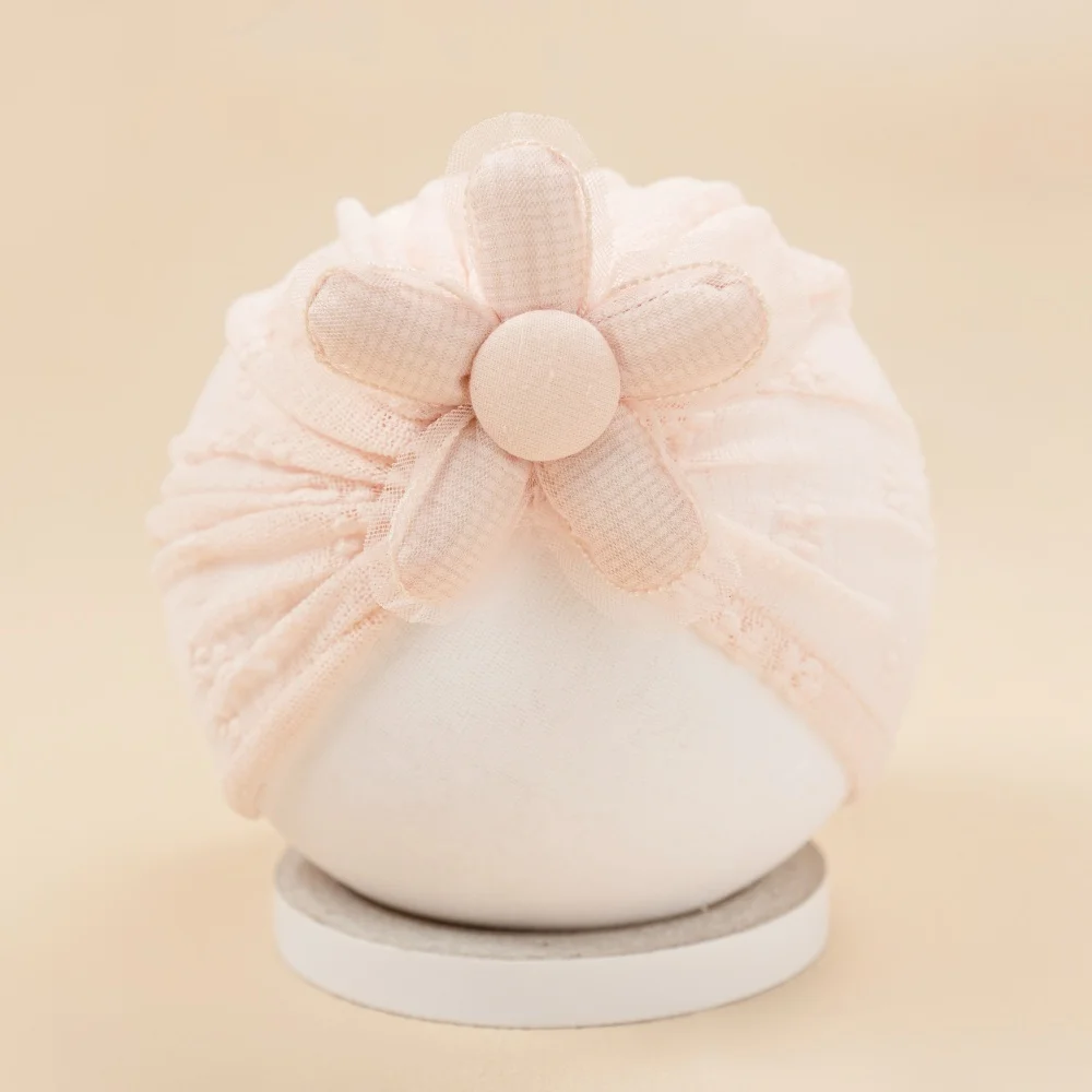 Gorros indios para bebé, turbante de flores, sombrero con lazo para recién nacido, gorros finos de verano para niños, accesorios para el cabello para niñas, accesorios de fotografía, gorros musulmanes