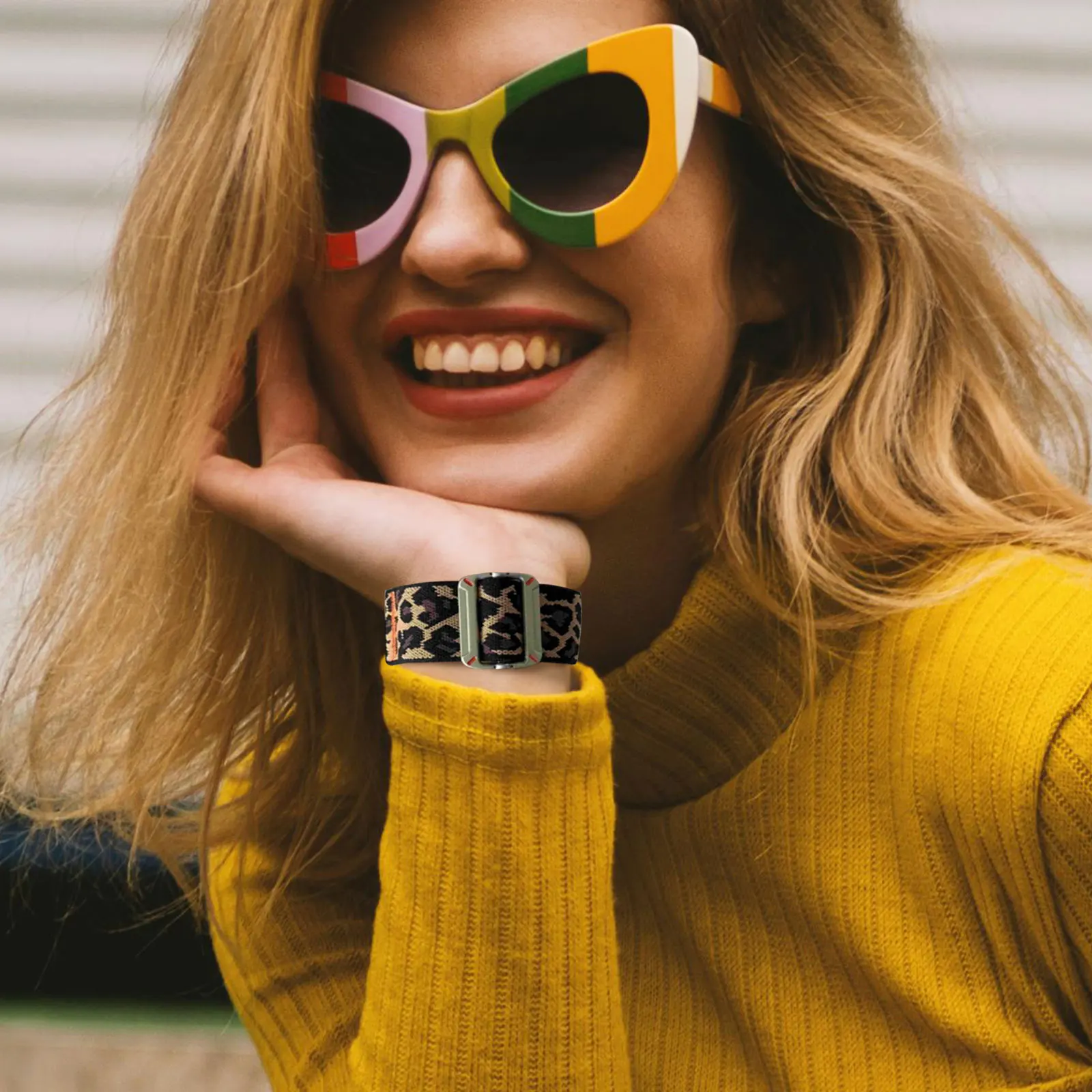 Banda elástica para Honor Watch 4, correa trenzada elástica de nailon suave