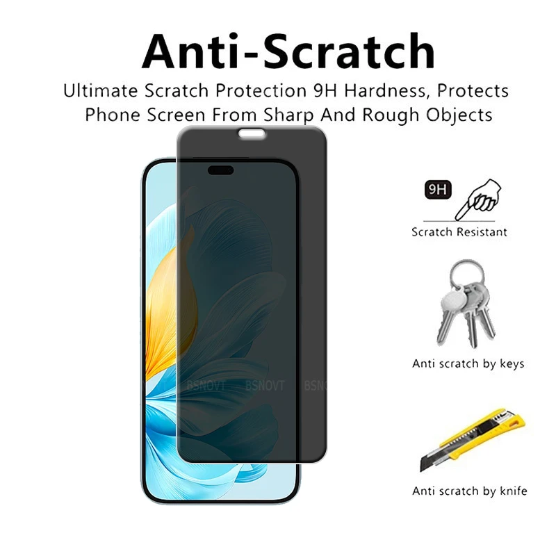 4/3/2/1Pcs For Honor 200 Lite Glass Honor 200 Lite Tempered Glass 9H HD Anti-Spy Privacy Screen Protector Huawei Honor 200 Lite