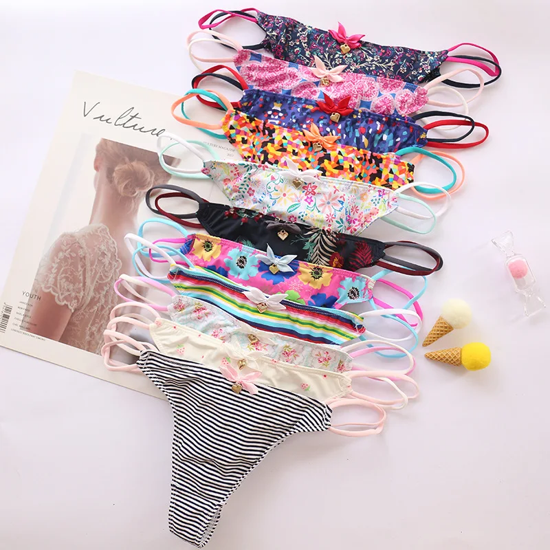 New Solid Nylon Direct Selling Girls Panties Sexy Lady's Briefs Young Girl Underwear Leopard  7pc/lot